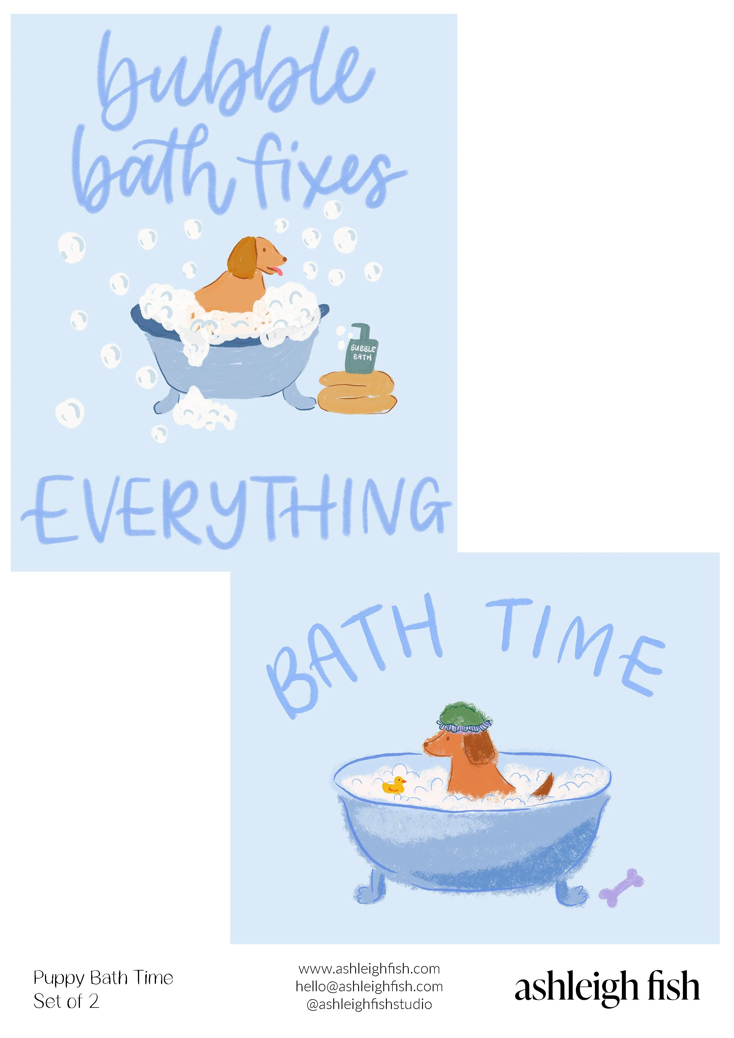 Puppy Bath Time Sell Sheet Template art prints.jpg
