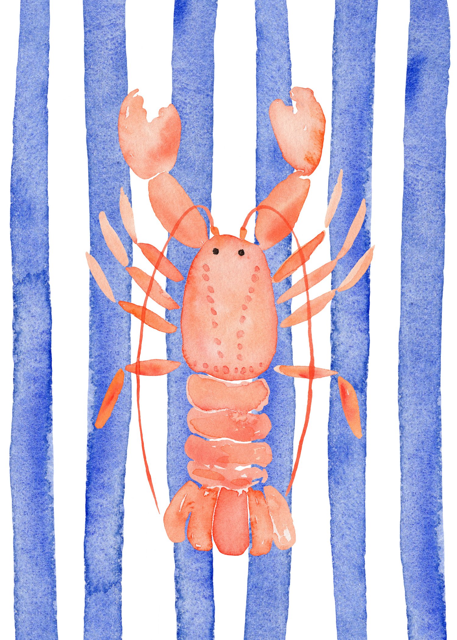 Blue lobster watercolor Cardsle.jpg
