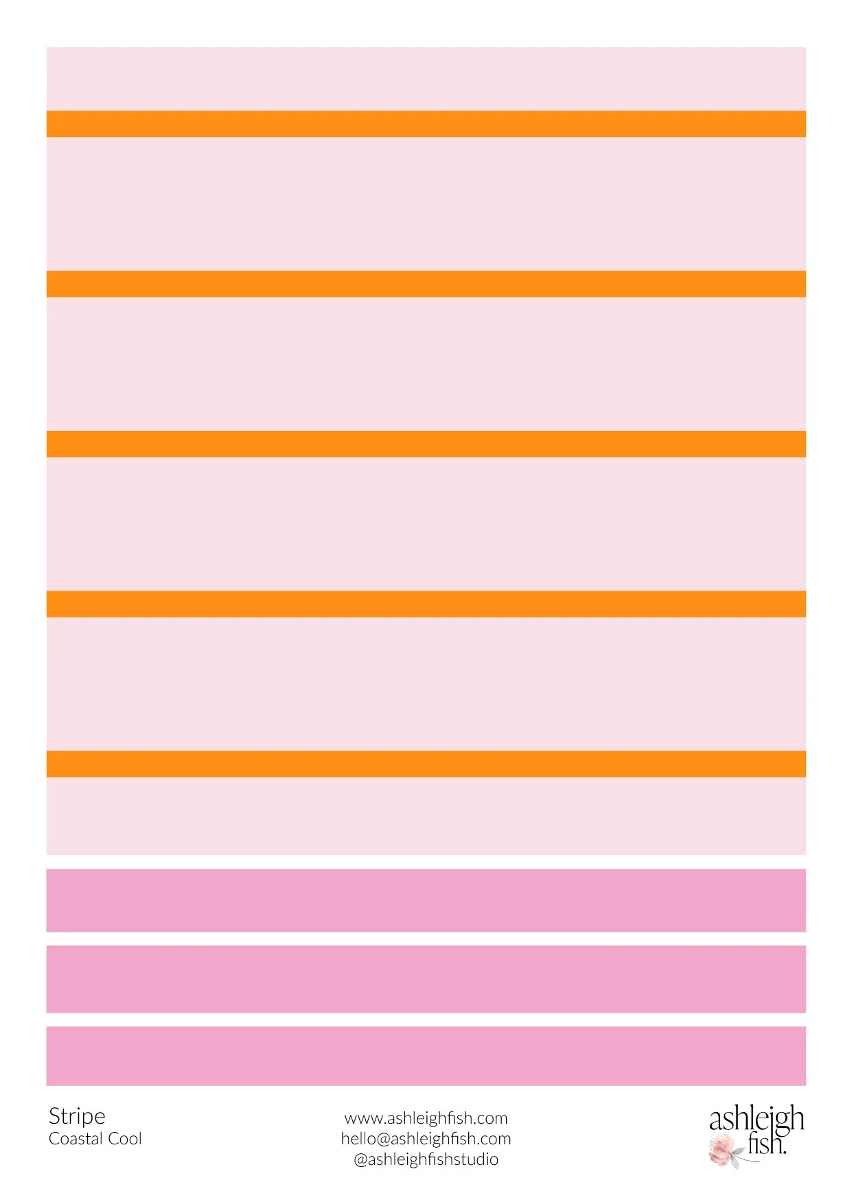Design pattern with alternating horizontal stripes in shades of pink and orange.