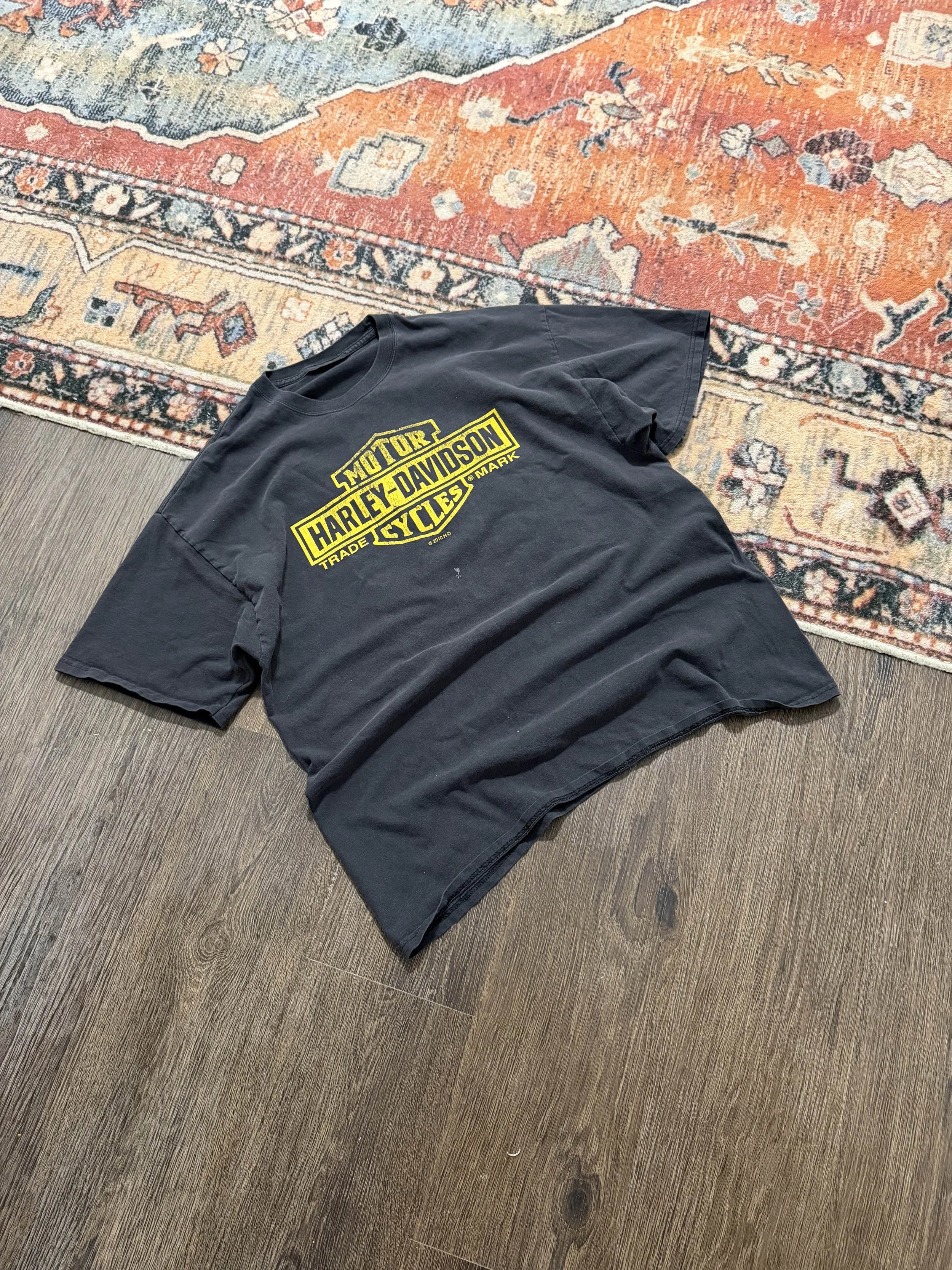 VINTAGE WASHED BLACK HARLEY-DAVIDSON GRAPHIC T SHIRT