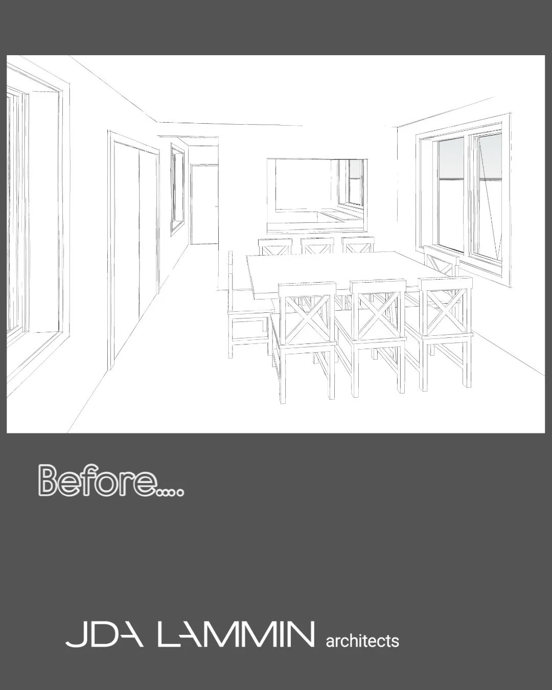 Sometimes the smallest interventions can make the biggest difference.
In this compact family home, the existing living and dining areas are currently cut off from the kitchen - and the garden beyond - by a solid wall and an underused laundry and WC.