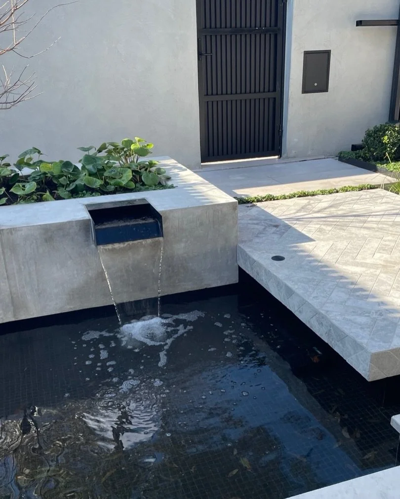 Entries&hellip;
How you enter a home can change the way you feel. This is one of my favourite entries to our Brighton project. 
Behind a high rendered concrete fence and a black timber battened gate lies a tranquil courtyard paved with limestone and 