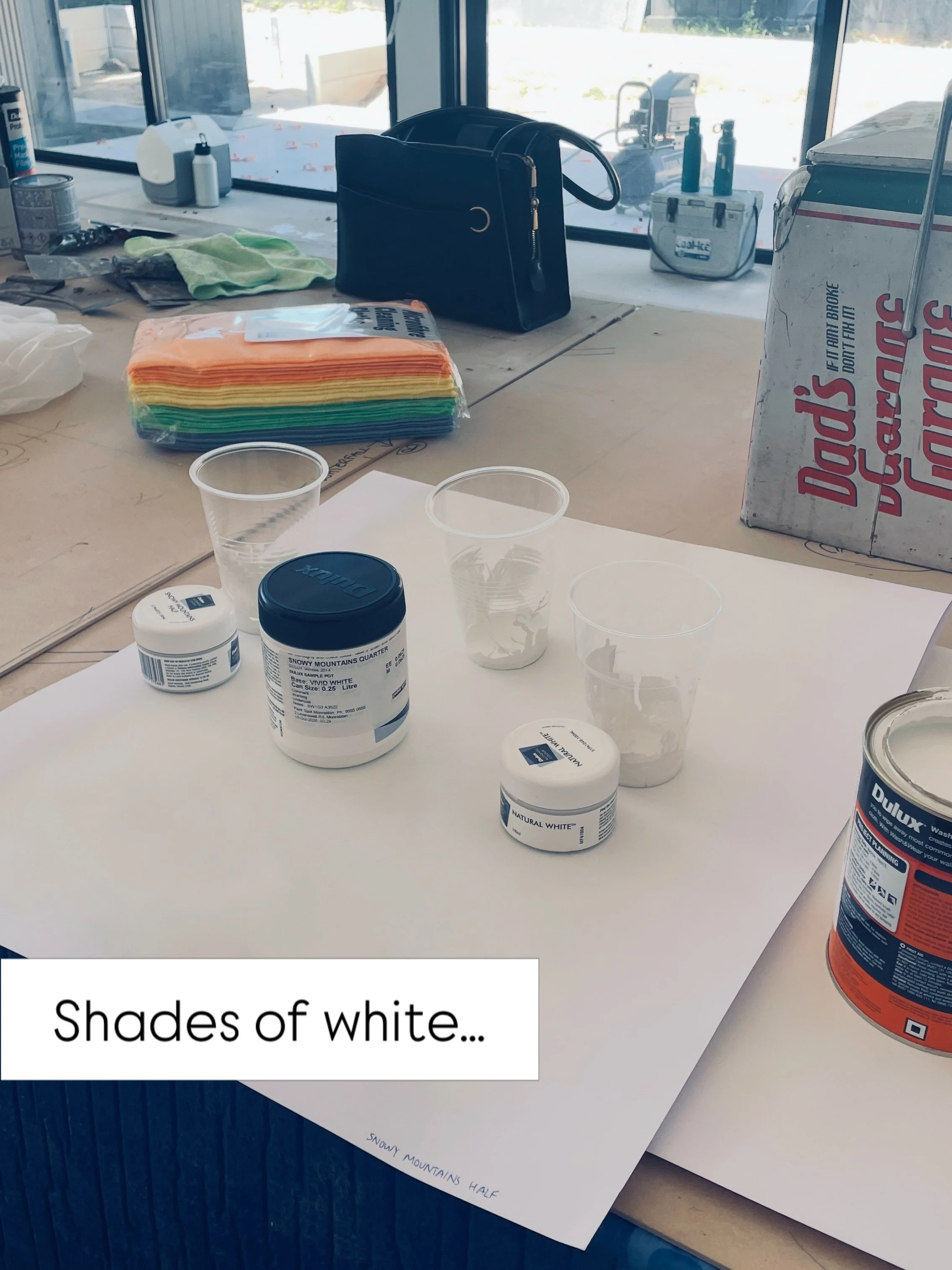 This morning I was on site in Murrumbeena helping my clients choose the right colour for the interior paint. 

Because we want the colour to be consistent throughout the home, the shade needs to complement the existing period house as well as the new