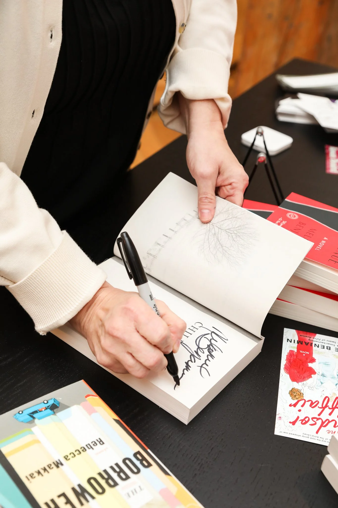 Author Melanie Benjamin Signs Book