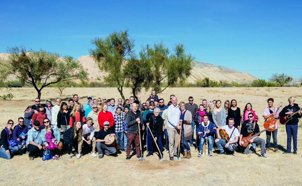  The Rock Church of Sahuarita christian congregation at the breaking ground ceremony for their building 