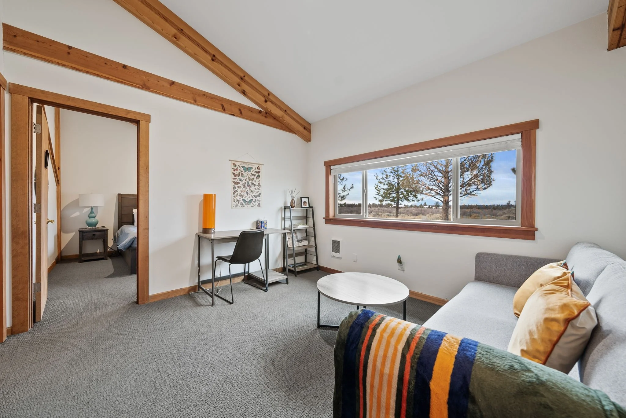 Reading room looking on to queen bedroom