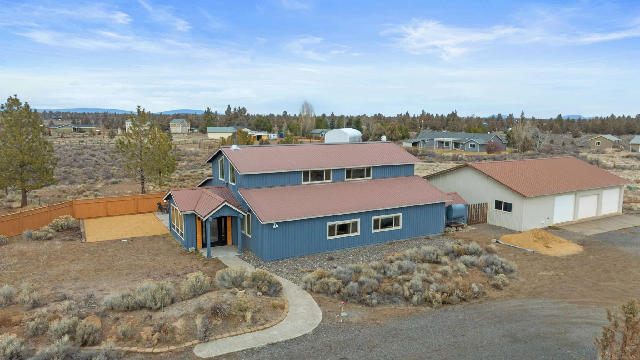 Aerial view of Six Mountain View