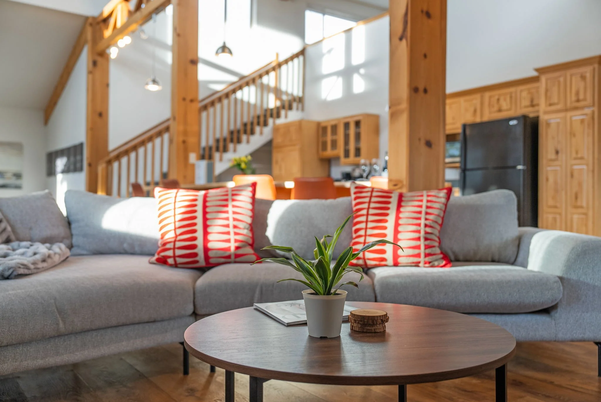 Inage showing the couch and cushions at Six Mountain View