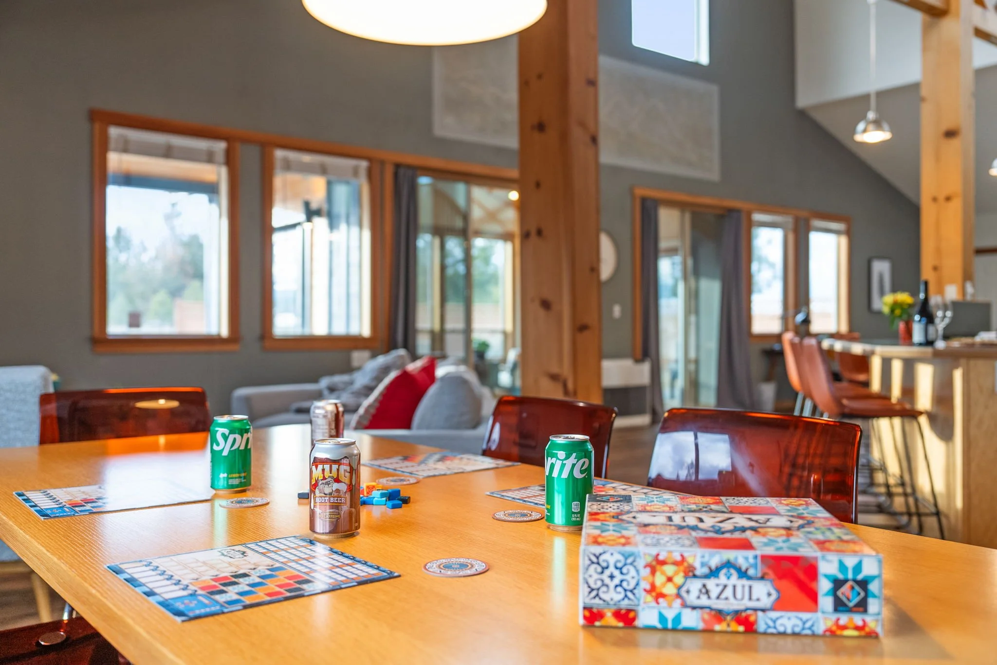 Close up of the dining table