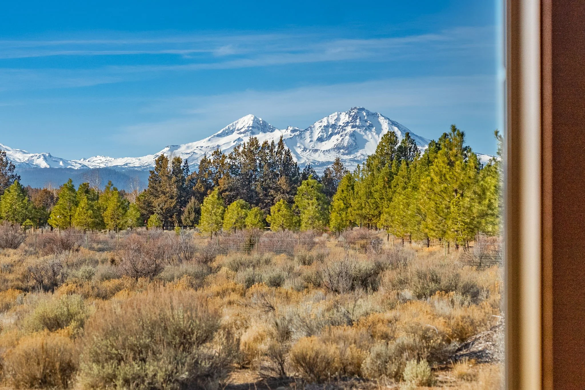 A view of the mountains from the sun room at Six Mountain View
