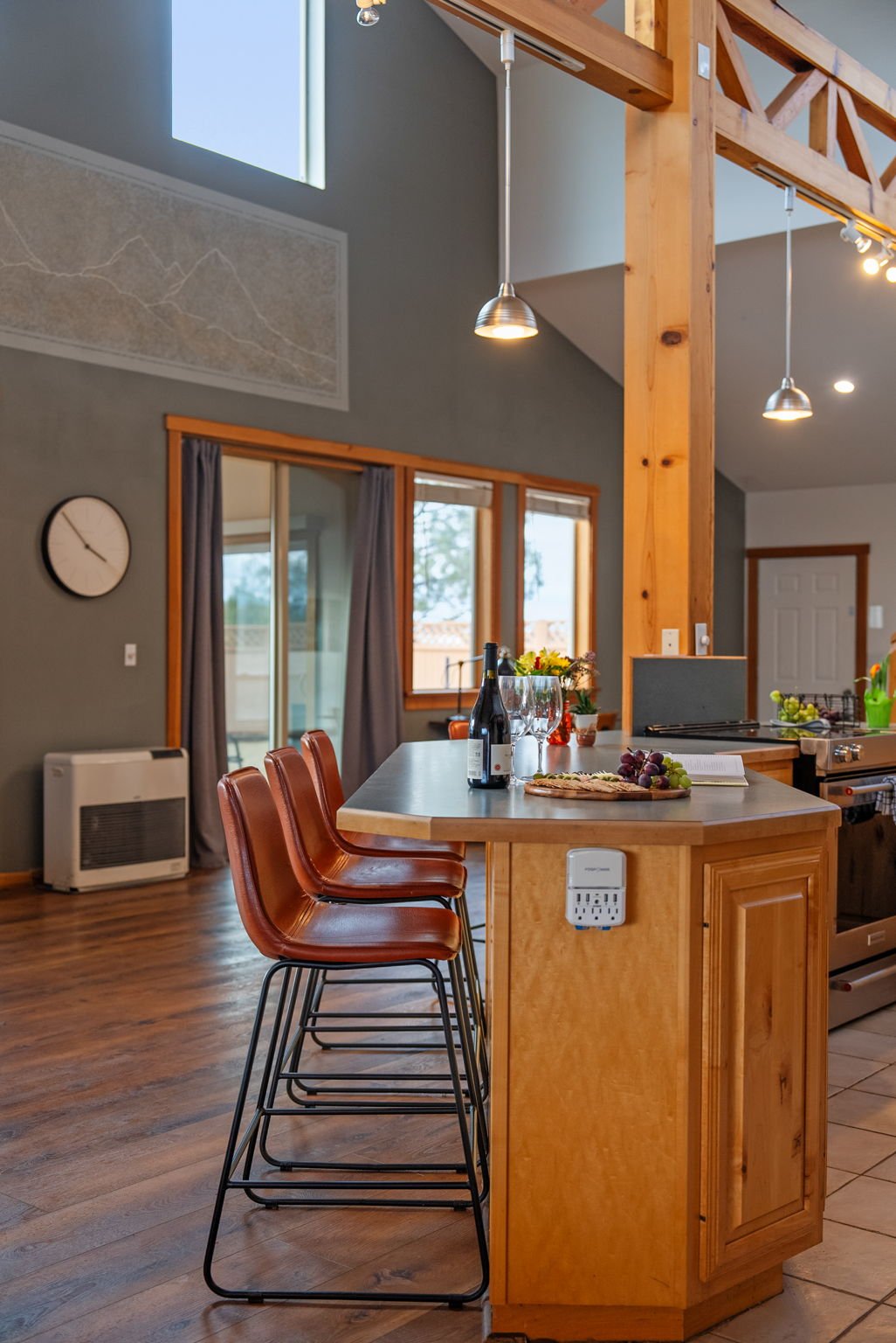Eating bar looking towards the puzzle table 