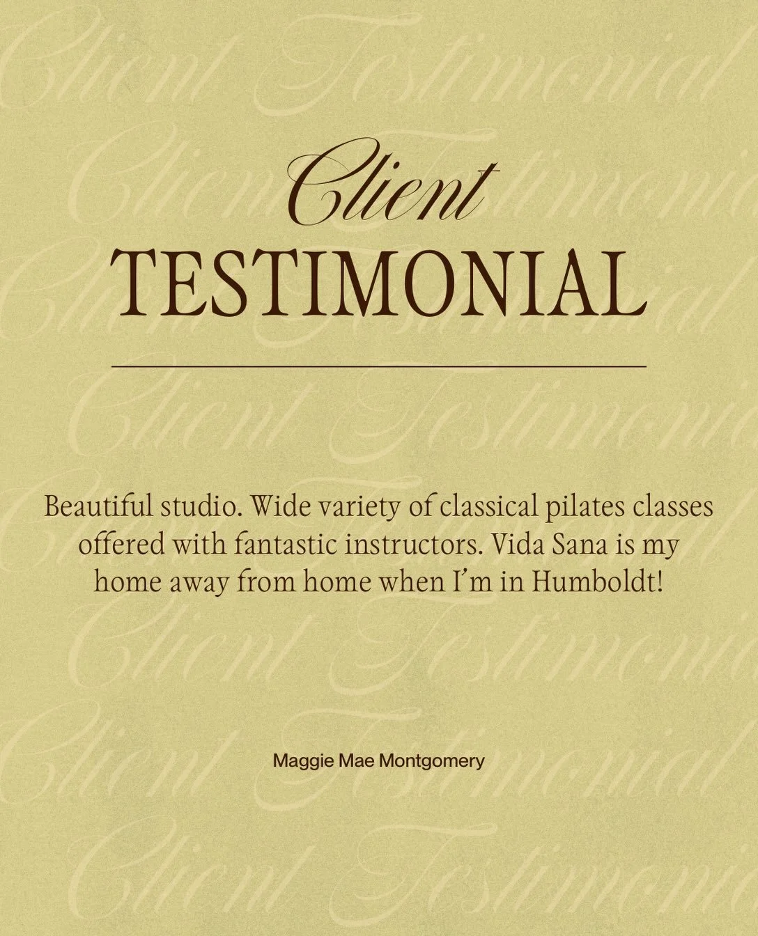 ⭐️⭐️⭐️⭐️⭐️ Our latest review.

We love when clients visiting Humboldt choose Vida Sana to continue their Pilates practice with us. It means so much to be a place people return to whenever they&rsquo;re in town.

If you&rsquo;ve been curious about cla