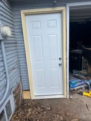After gararge entrance door