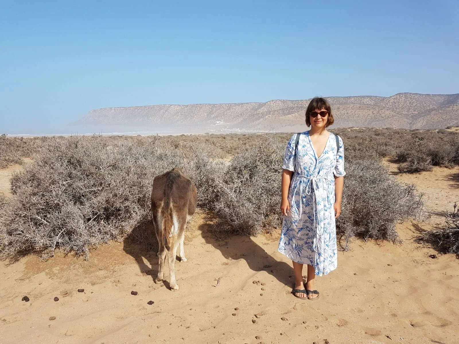 Me and a donkey on the way to the beach