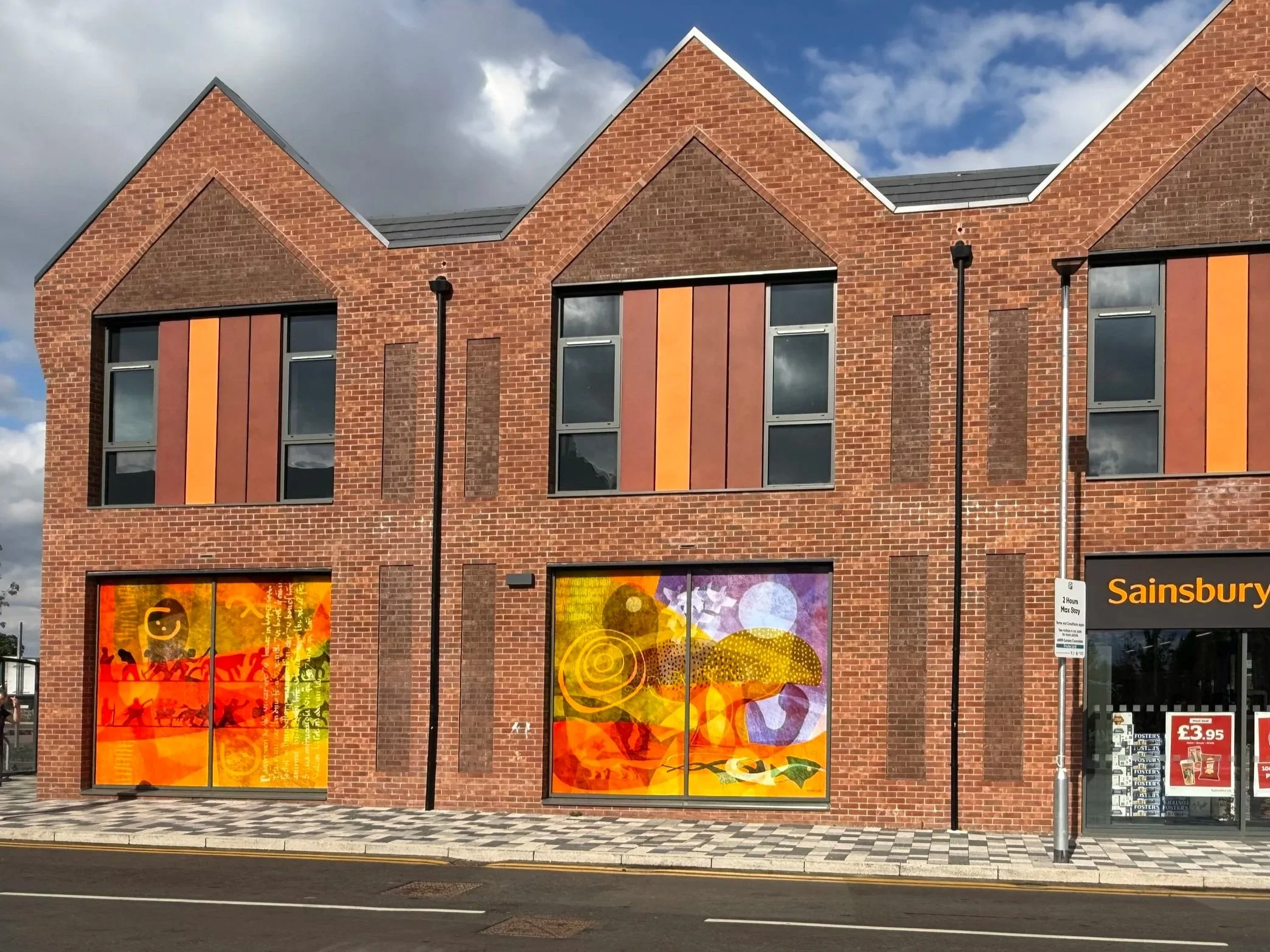 Lubbesthorpe screenprinted glass windows
