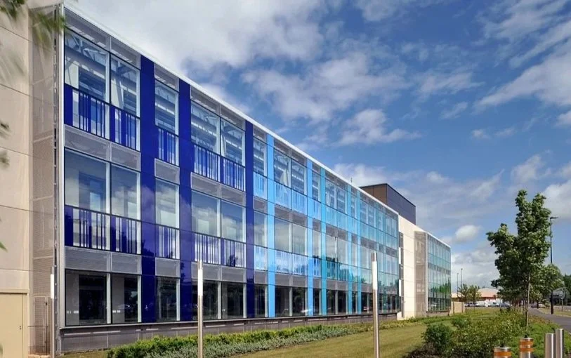 South Gloucestershire Council building screenprinted designed by Kate Maestri