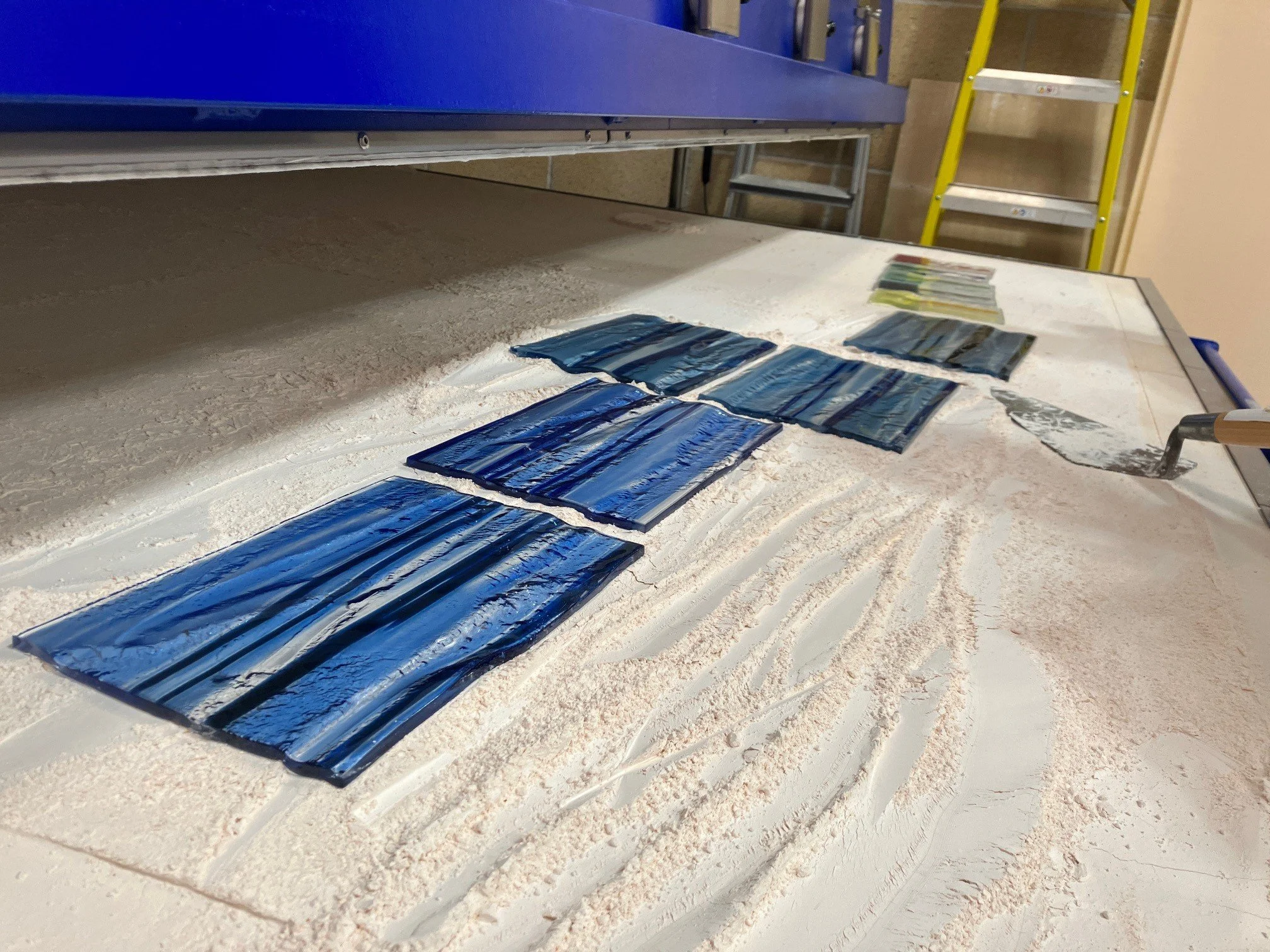 Coloured glass slump