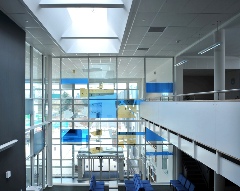 South Bromsgrove school designed by Kirsty Brooks. Screen printed enamels.