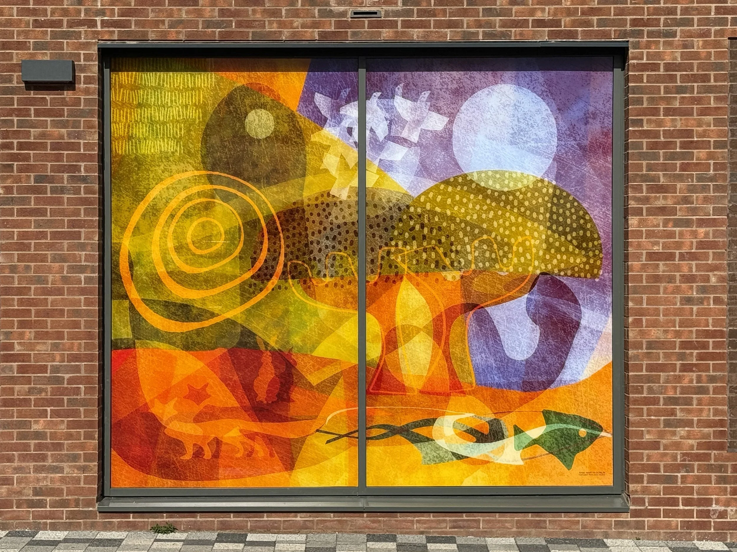 Screen printed glass windows