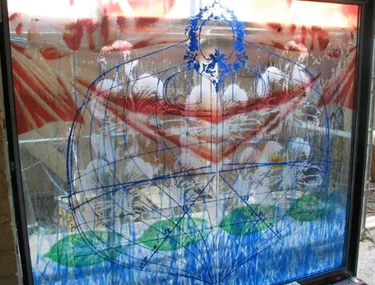 Printed foyer screen, Infinity Homes, Southampton