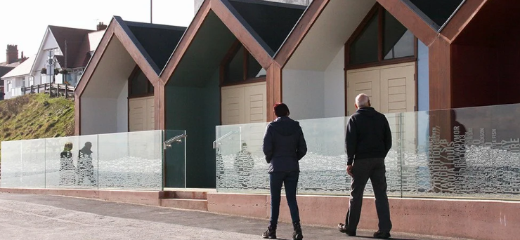 Bridlington seafront glass balustrade