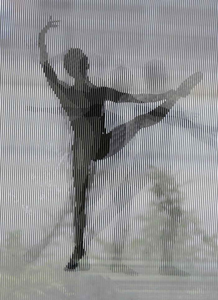 Parallax printed glass panels