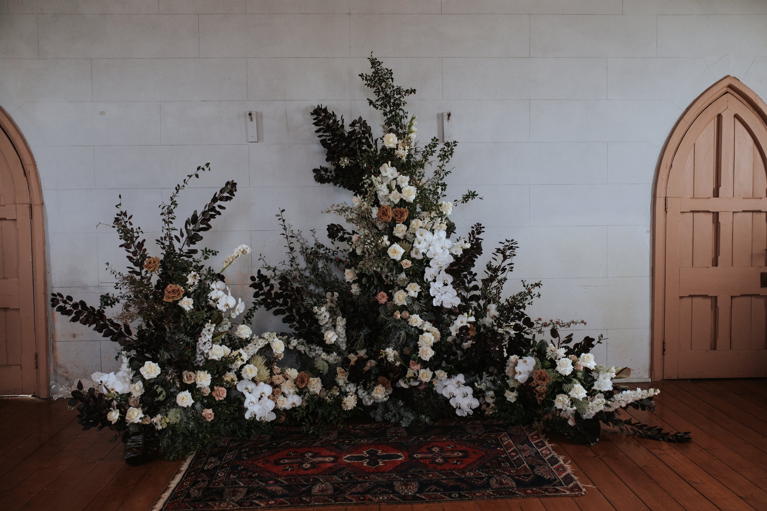 Floral Installation by Judah Rose at a wedding held at a private property 
