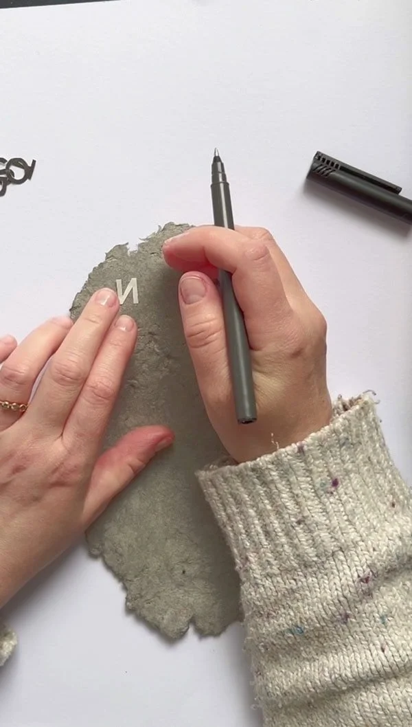 Paper Letter Tutorial DIY Tutorial: How to Make Lightweight Concrete-Look Letters Using Paper ...