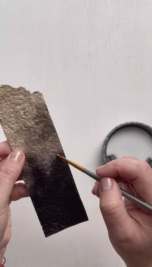 DIY Handmade Paper Bookmark with Gold Accents – Recycled Craft from Old ...