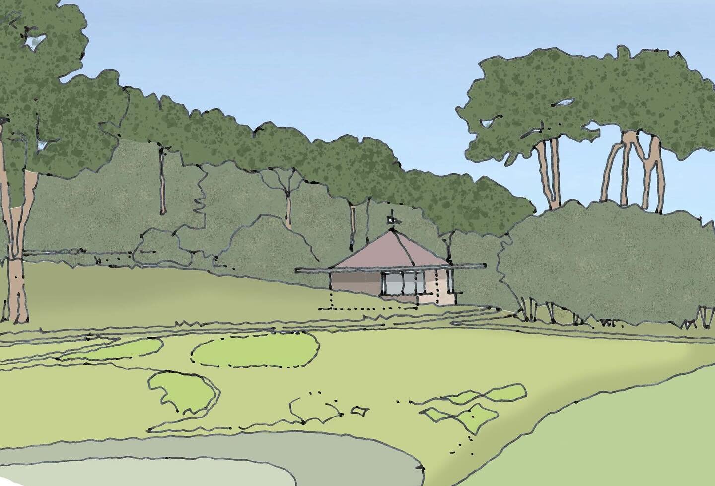 We are delighted to report that our little gem of a project @parkstonegc received consent from @mybcpcouncil earlier this week. The new halfway hut is perfectly located to optimise the views and to enjoy its relationship to the adjacent tees and gree