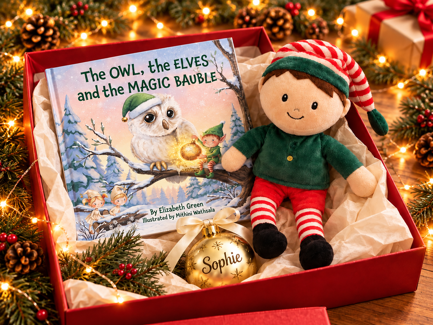 The Owl, the Elves and the Magic Bauble Christmas Story Box