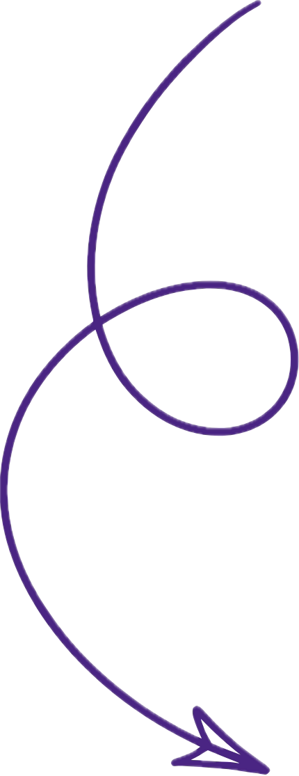 A black background with a purple spiral arrow pointing downward.
