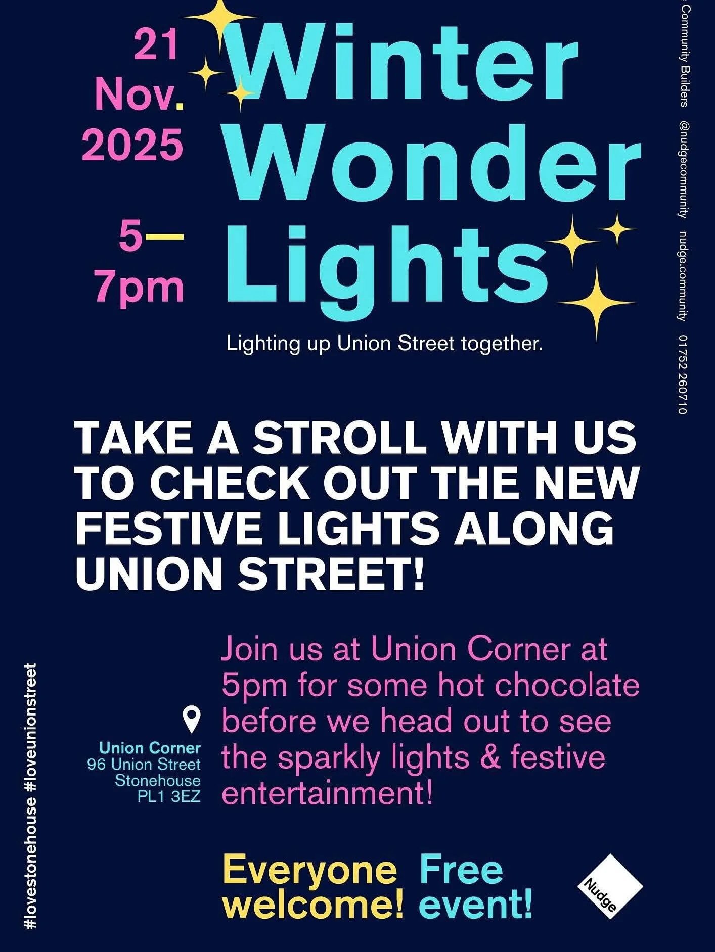 🎄✨ Winter Wonder Lights 2025 is back! ✨🎄

Millfields Trust is joining @nudgecommunity for another magical evening on 21st November, and we need YOU! 💡

We can&rsquo;t wait for the street to be luminated for the winter months and for the community 