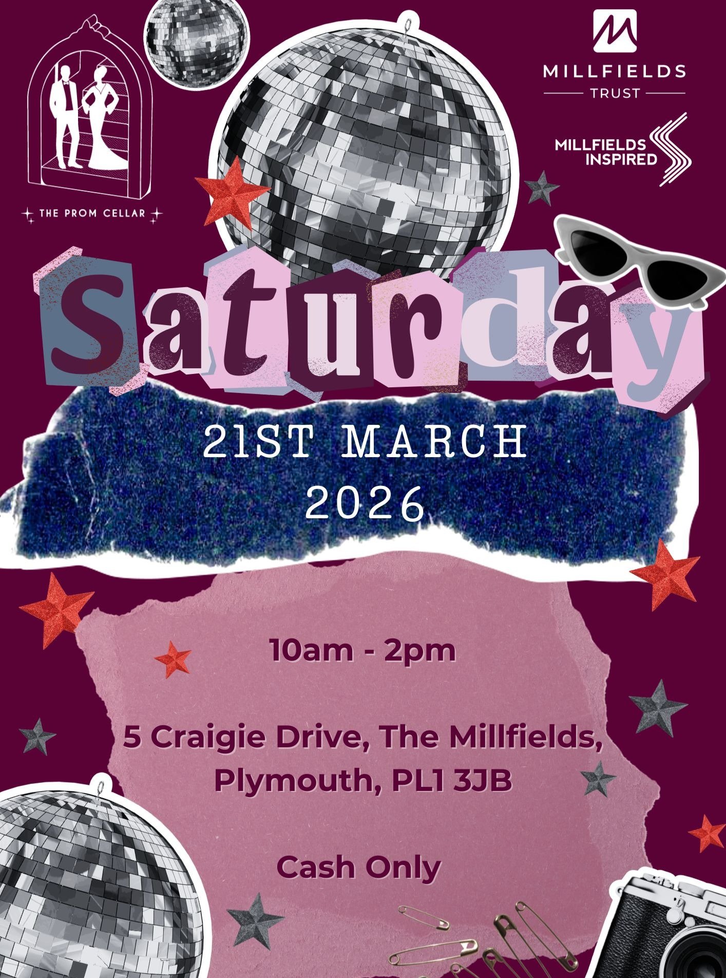 🌟Prom Cellar🌟 

We&rsquo;ve loved having you pop into the Prom Cellar! ✨

We&rsquo;re opening again this Saturday 21st March, 10am&ndash;2pm
come find your perfect prom look!

🌟 Dresses &amp; Suits &mdash; all &pound;20
🌟 Accessories
🌟 Donations