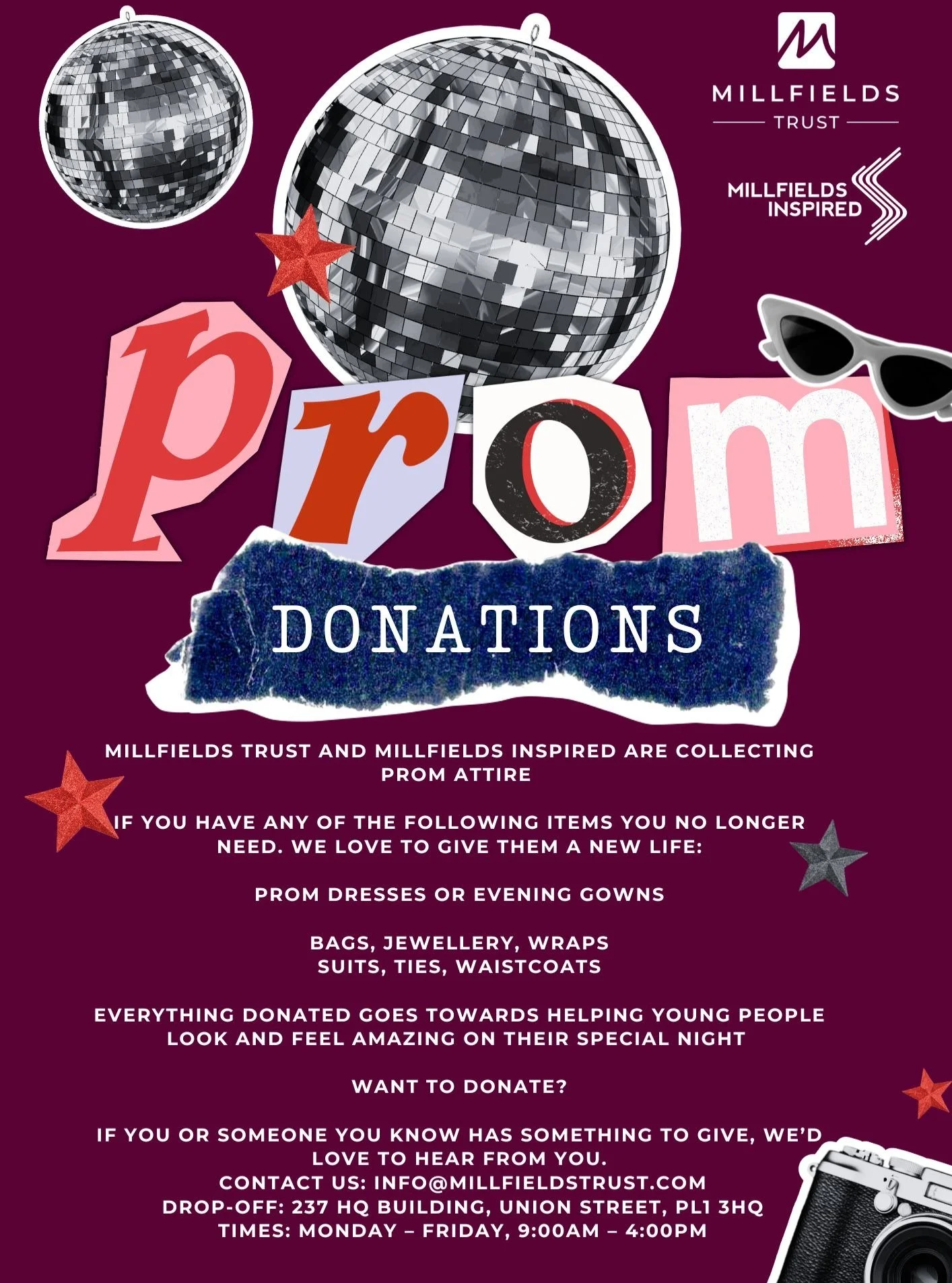 ✨ PROM CELLAR IS BACK! ✨

We're excited to be reopening Prom Cellar in the coming months (opening dates coming soon!) and we're once again asking our amazing community to help us make prom season special for local young people. 💜

Prom Cellar was cr