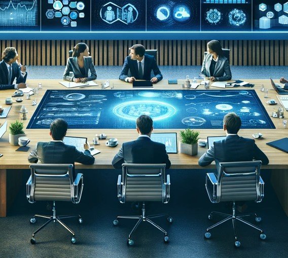 Artist's impression of an AI Strategy conference