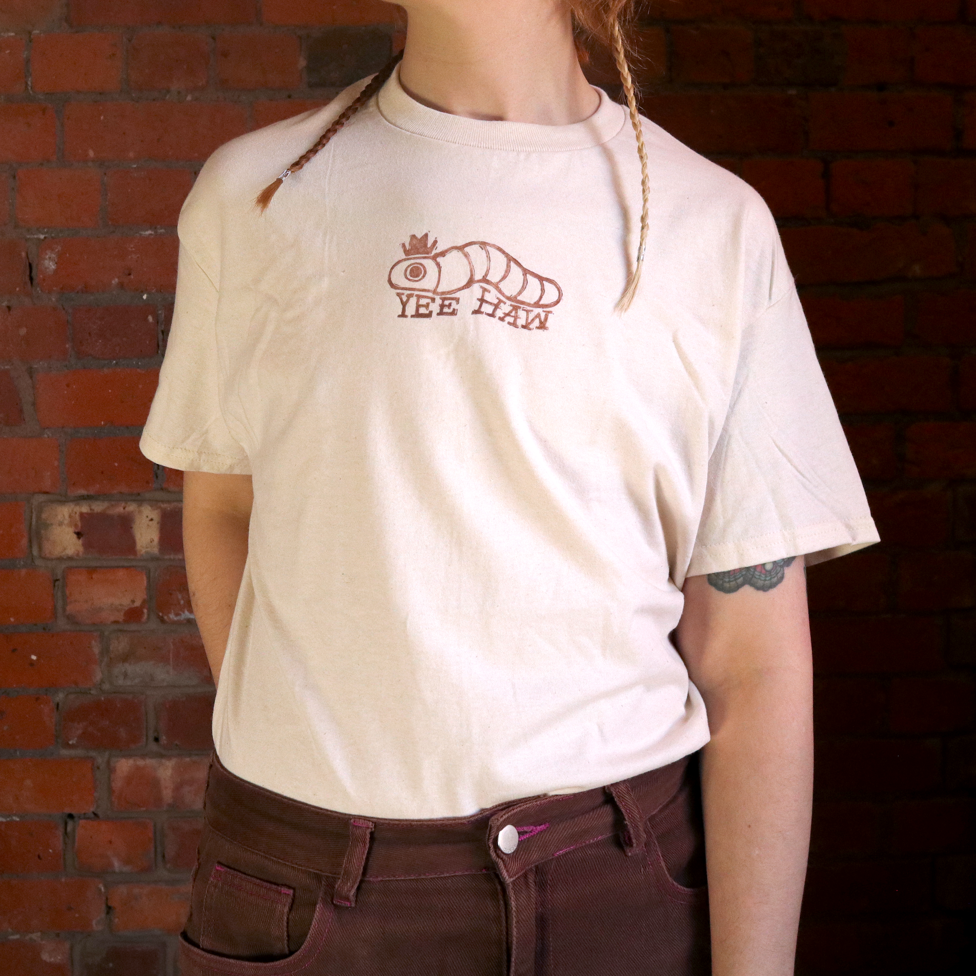 Cowboy Worm || Lino Print T-Shirt