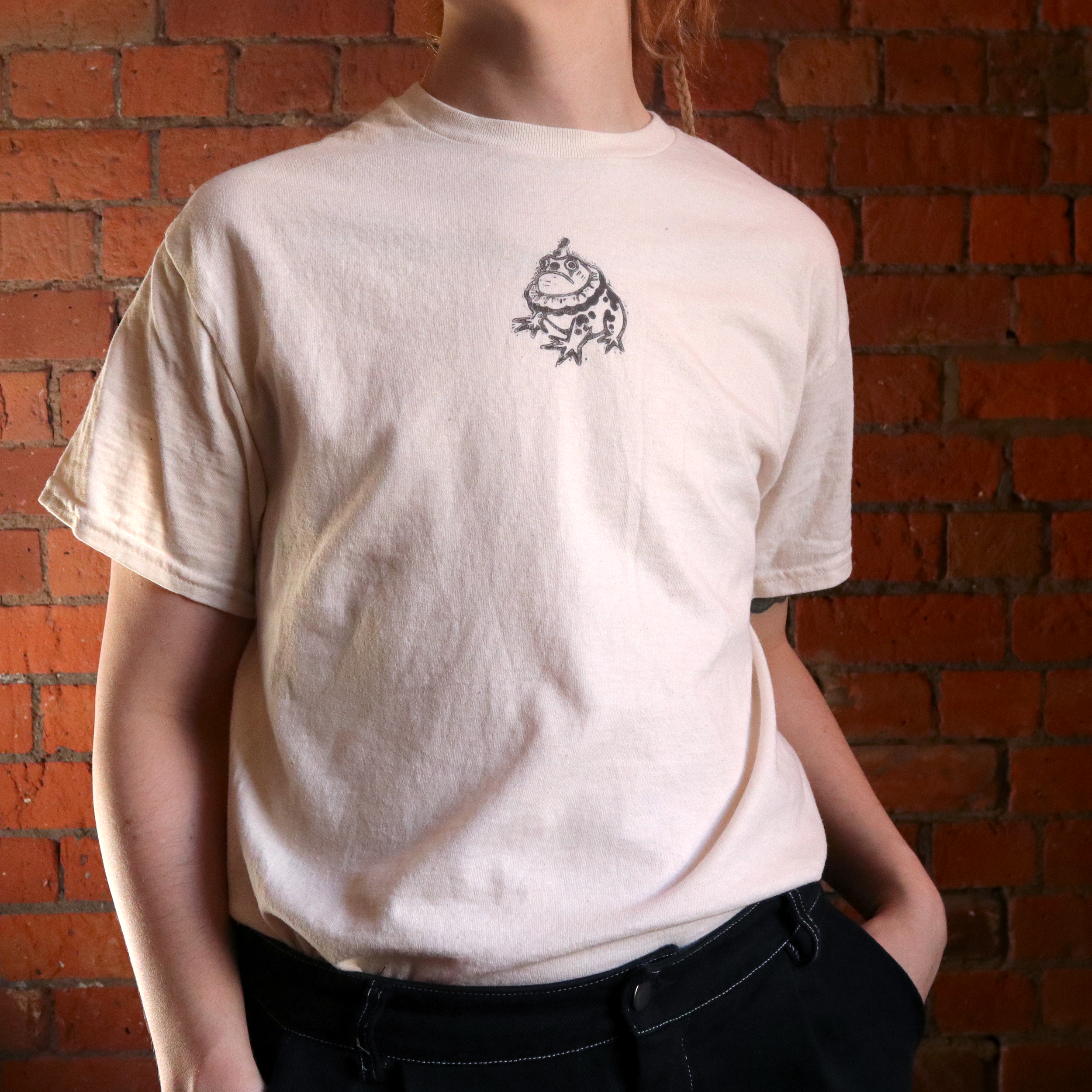 Clown Frog || Lino Print T-Shirt