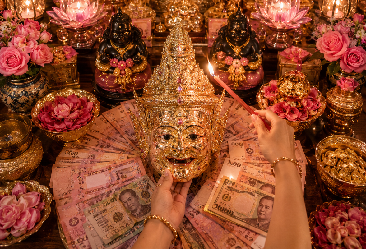A Wealth Ritual performed remotely in Thailand