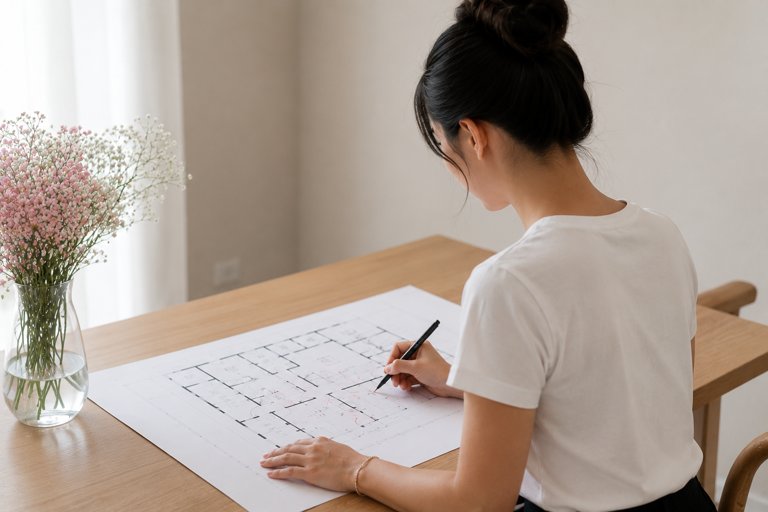 Reviewing HDB floor plan for remote Feng Shui consultations