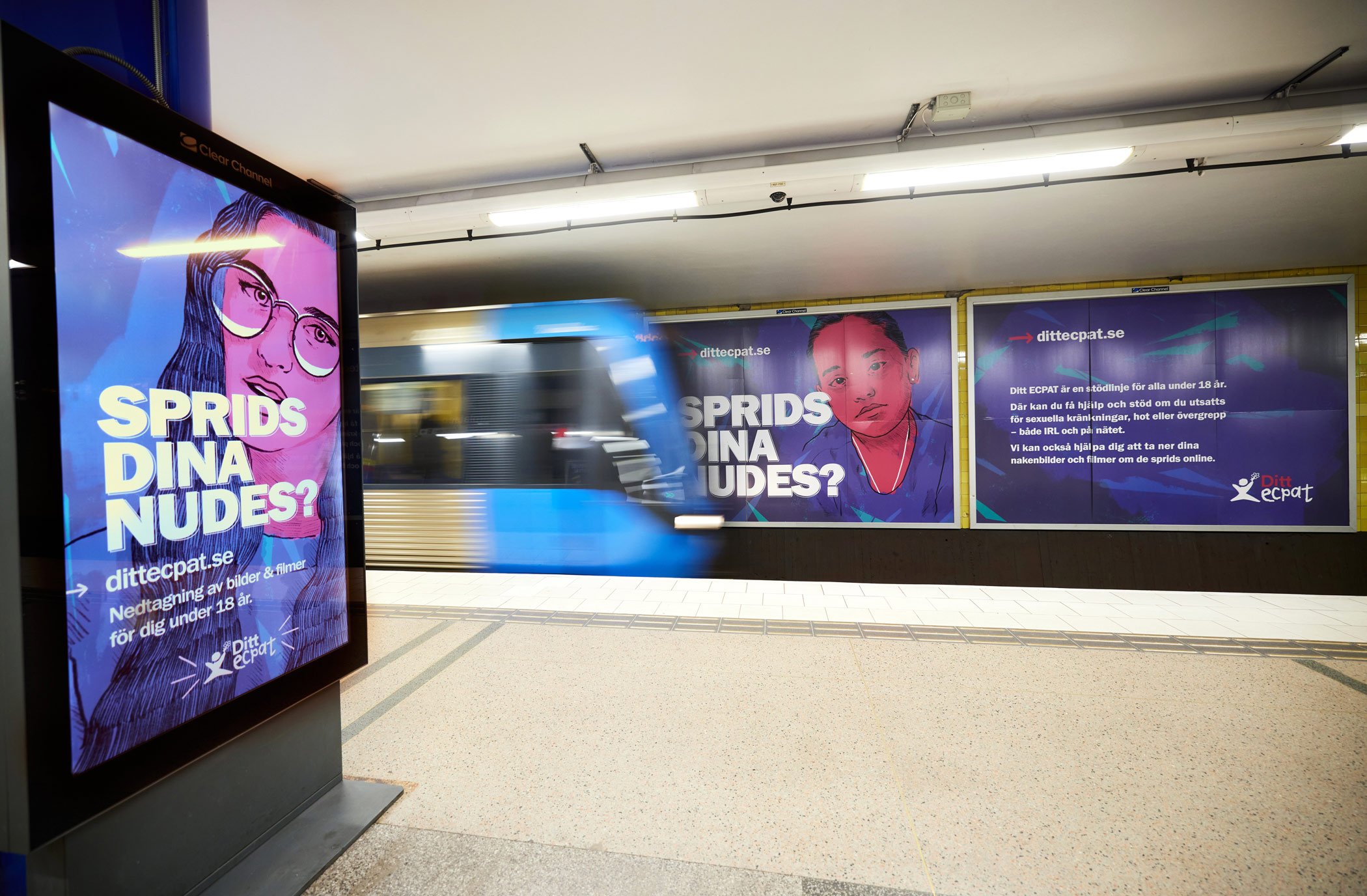 Digital + Print in Stockholm's T-Bana.