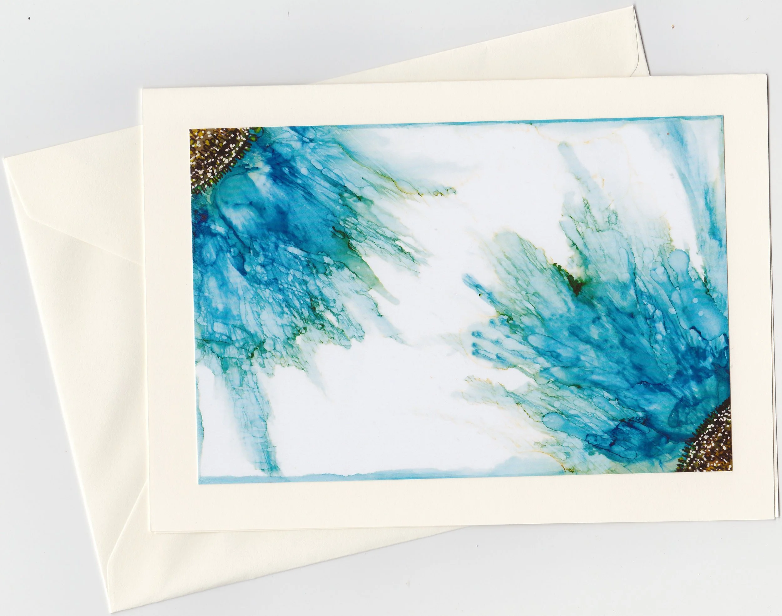 Study in Aquamarine blank card