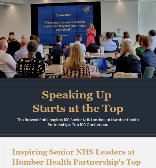 Speaking Up Starts at the Top – Inspiring 100 NHS Leaders