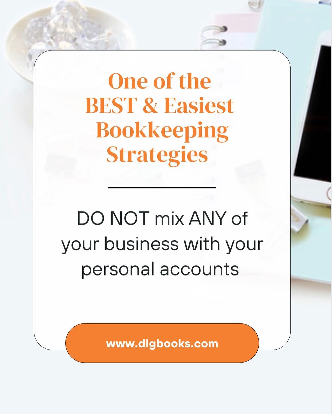 The easier your bookkeeping is, the more likely you are to keep up with it. 

Mixing and mingling causes: 
‼️ - missed deductions 
‼️ - unorganized finances 
‼️ - incorrect profits
‼️ - mismanaged cashflow 
‼️ - never ending bookkeeping &ldquo;to do&