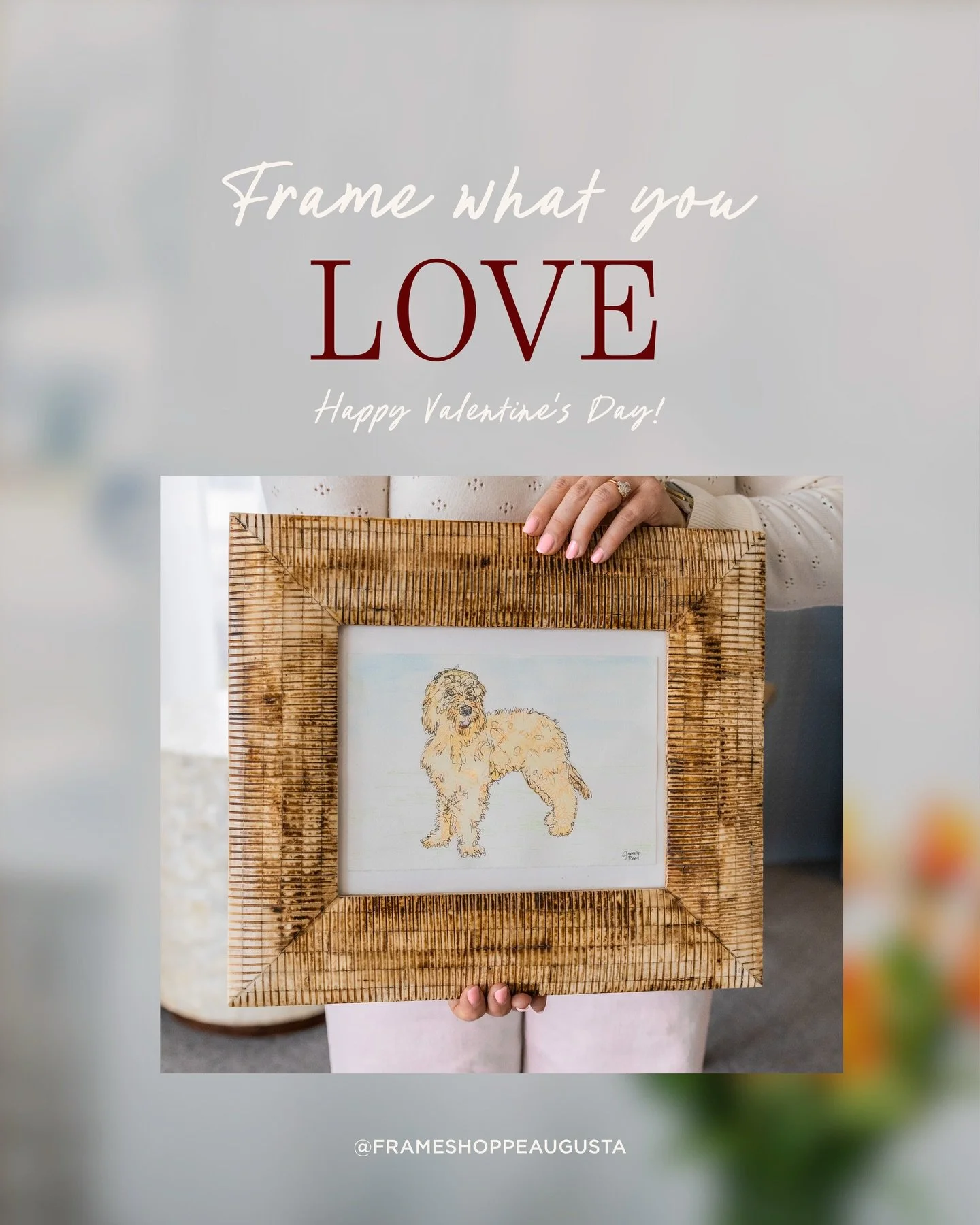 Valentine&rsquo;s Day isn&rsquo;t just about flowers and candy.
It&rsquo;s about celebrating what you love most.

Frame what you love and let it live beautifully in your home.
Happy Valentine&rsquo;s Day from The Frame Shoppe.