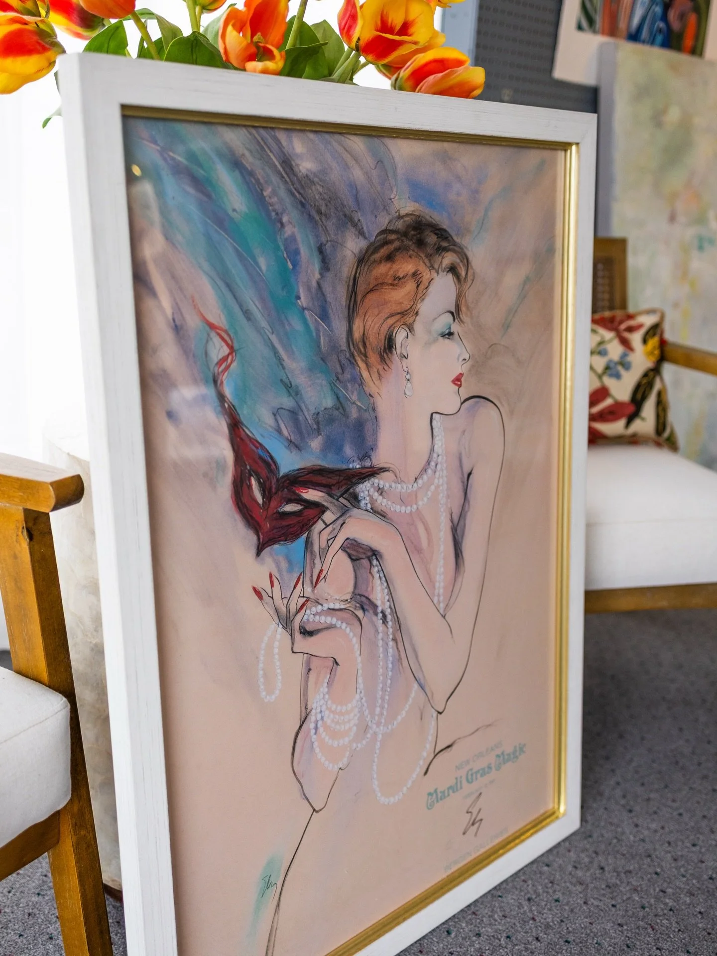 A little bit of New Orleans charm, right here in Augusta.

This stunning Mardi Gras inspired piece was custom framed for @frenchmarketgrille in @surreycenter, a local favorite known for its genuine Cajun and Creole cuisine and vibrant atmosphere.

Fo