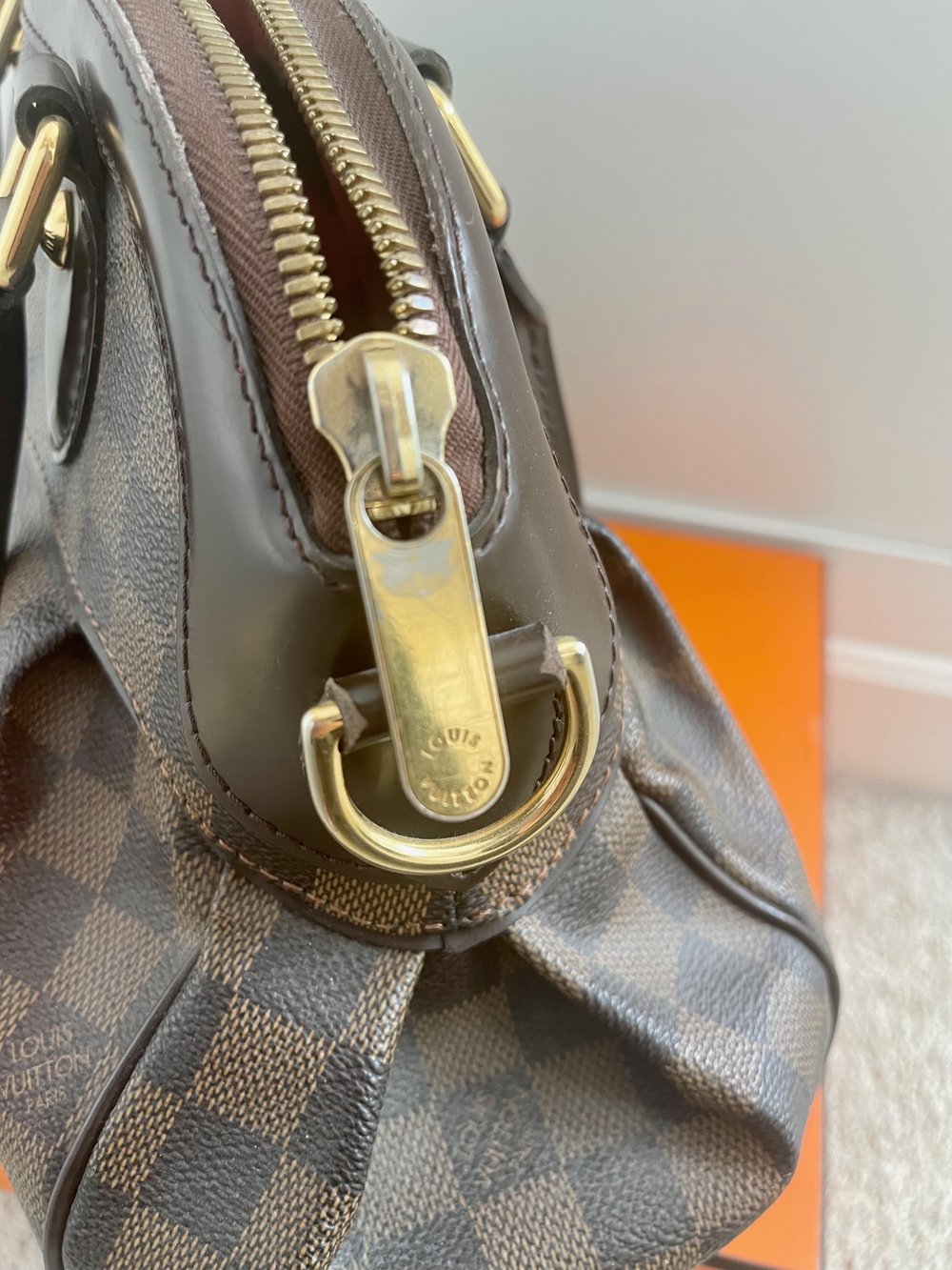 Louis Vuitton Trevi PM Damier Ebene Satchel Shoulder Bag