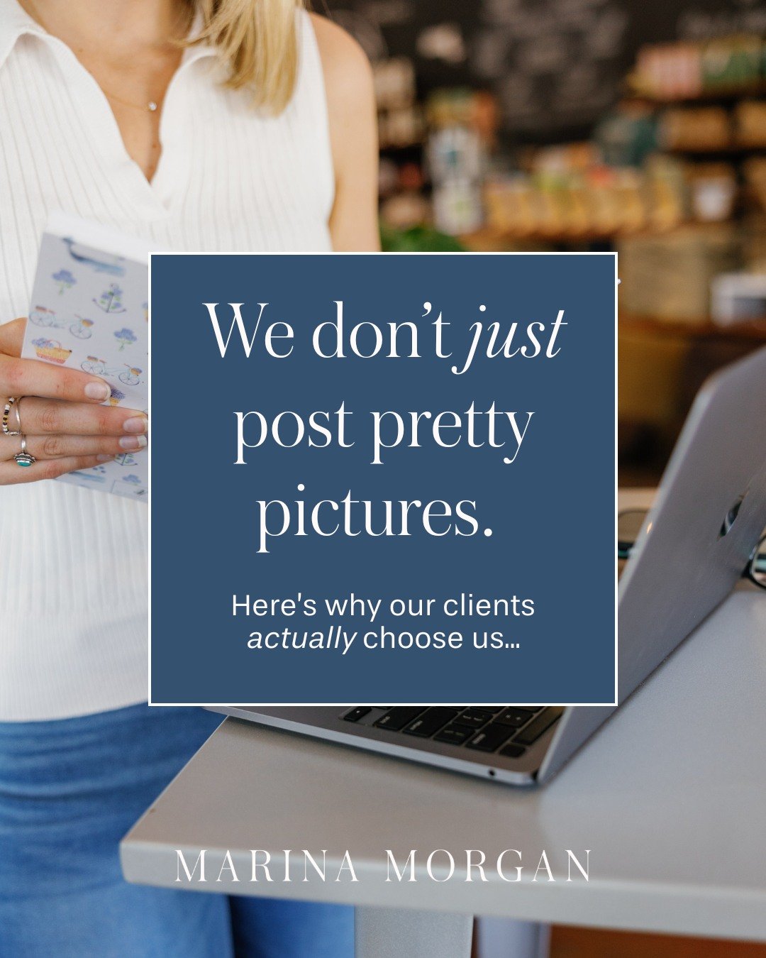 Yes, we post pretty photos... but that's not ALL we do. 😉

When it comes to choosing the right agency for your business, there are a lot of factors to consider. Here are just a few of the reasons our clients choose us. 👏➡️

Whether they are looking