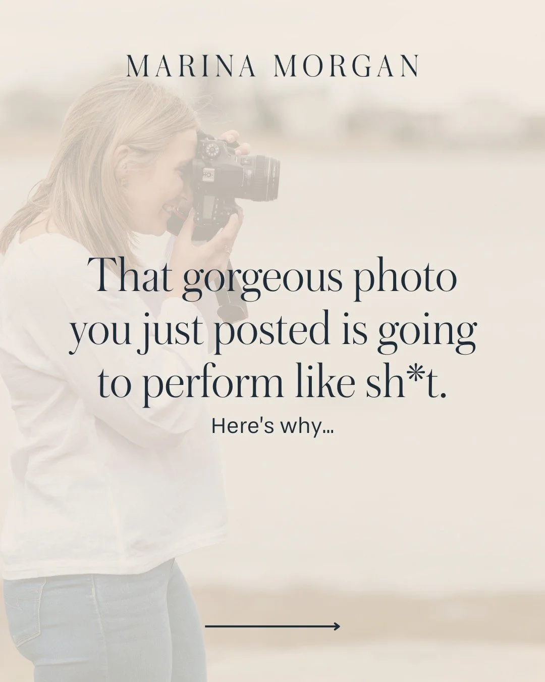 Yes, that gorgeous photo you just posted is going to perform like sh*t. Let's talk about it...📸❌

We know sharing a gorgeous photo you took sounds like a good idea, and it may even get some likes... But that is all it's going to do. 🤷&zwj;♀️

It's 