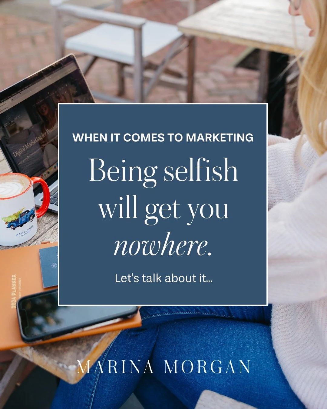 When it comes to being a business owner, being selfish can save you from burnout... BUT when it comes to marketing? Being selfish will just chase your customers away...

We get it. You want to make sales. You want people to like your product or servi